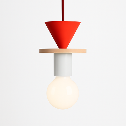 Suspension Bois Scandinave LED Blanche