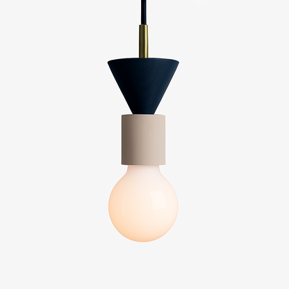 Suspension Bois Scandinave LED Blanche