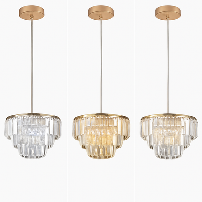 Plafonnier LED Cristal K9 Doré Moderne Vinilky