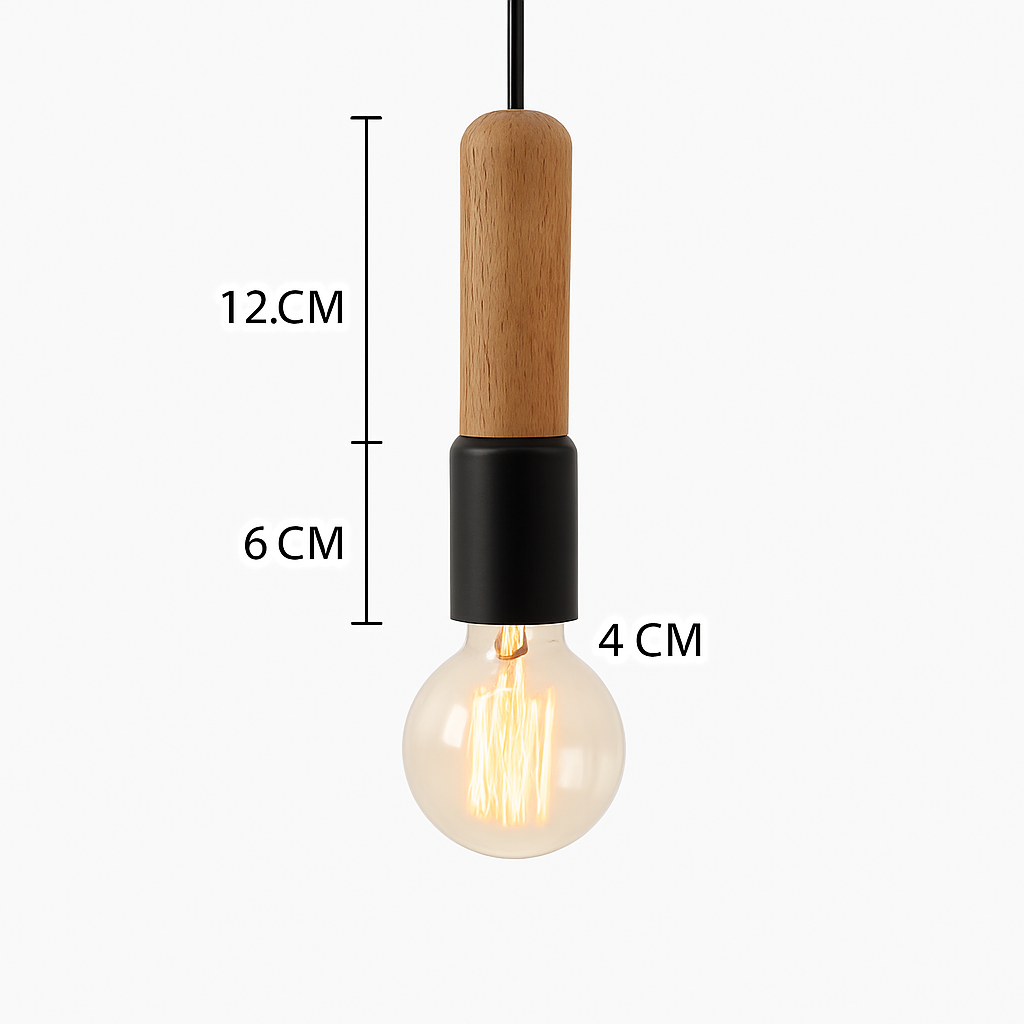 Suspension LED Bois Scandinave Design