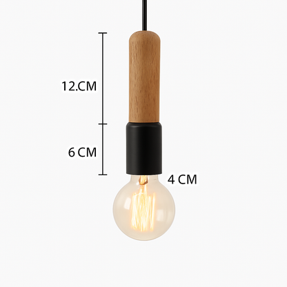 Suspension LED Bois Scandinave Design
