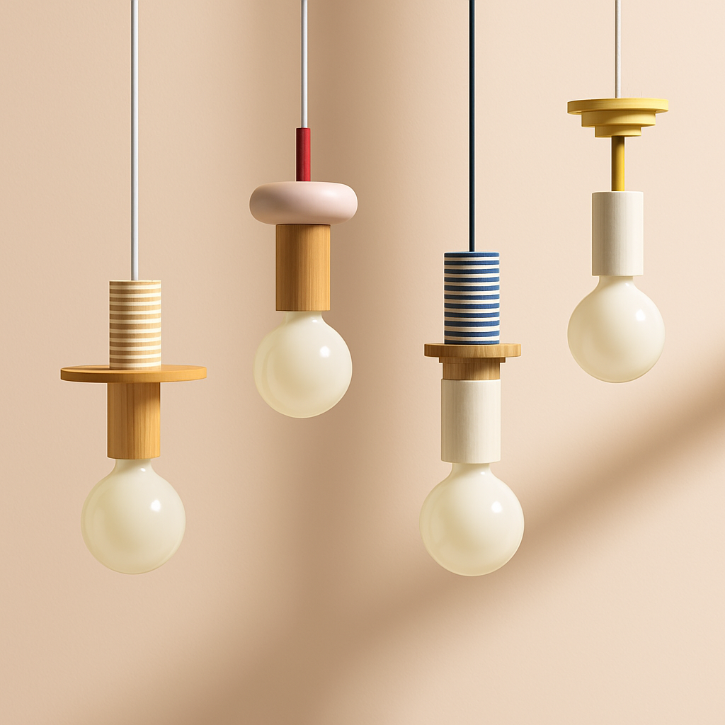 Suspension LED Bois Scandinave Design
