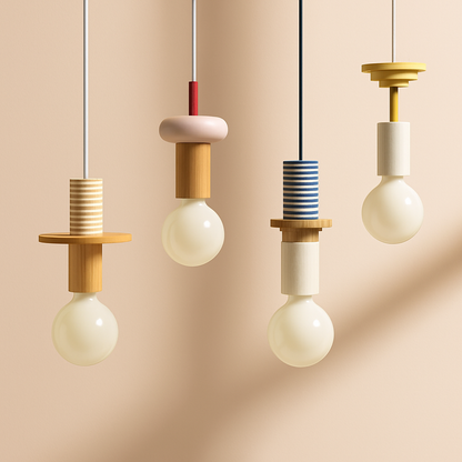 Suspension LED Bois Scandinave Design