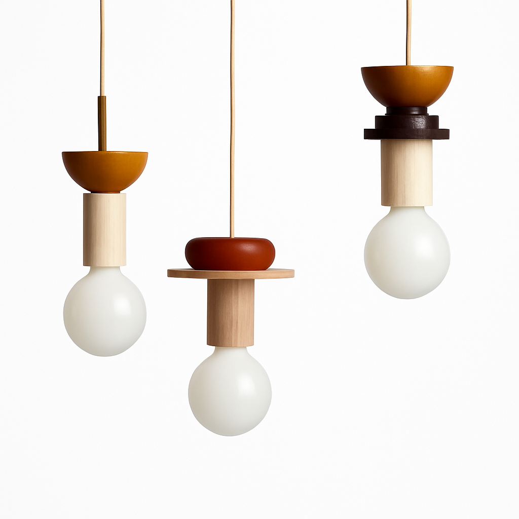 Suspension LED Bois Scandinave Design