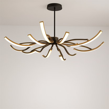 Lustre Araignée Design Art Déco Chrome Poli - HomeLover