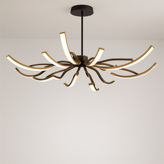 Lustre Araignée Design Art Déco Chrome Poli - HomeLover