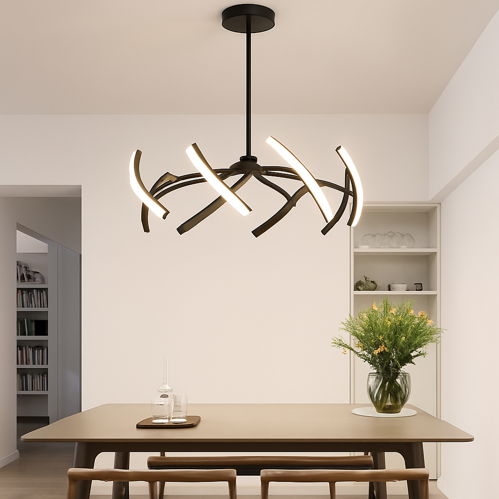 Lustre Araignée Design Art Déco Chrome Poli - HomeLover