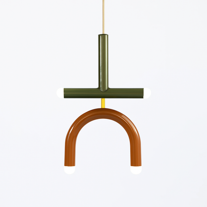 Lustre LED Arc-en-ciel Design Métal Coloré