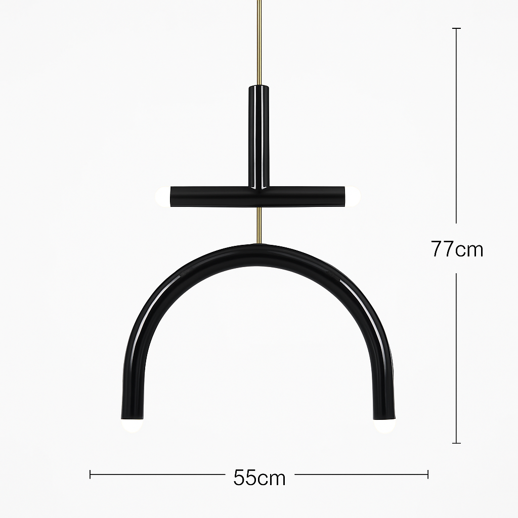 Lustre LED Arc-en-ciel Design Métal Coloré