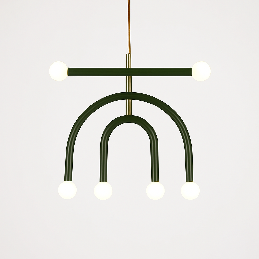 Lustre LED Arc-en-ciel Design Métal Coloré