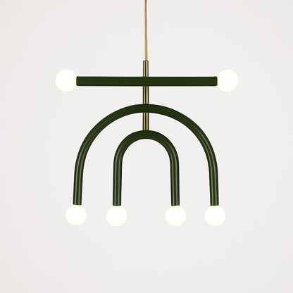 Lustre LED Arc-en-ciel Design Métal Coloré