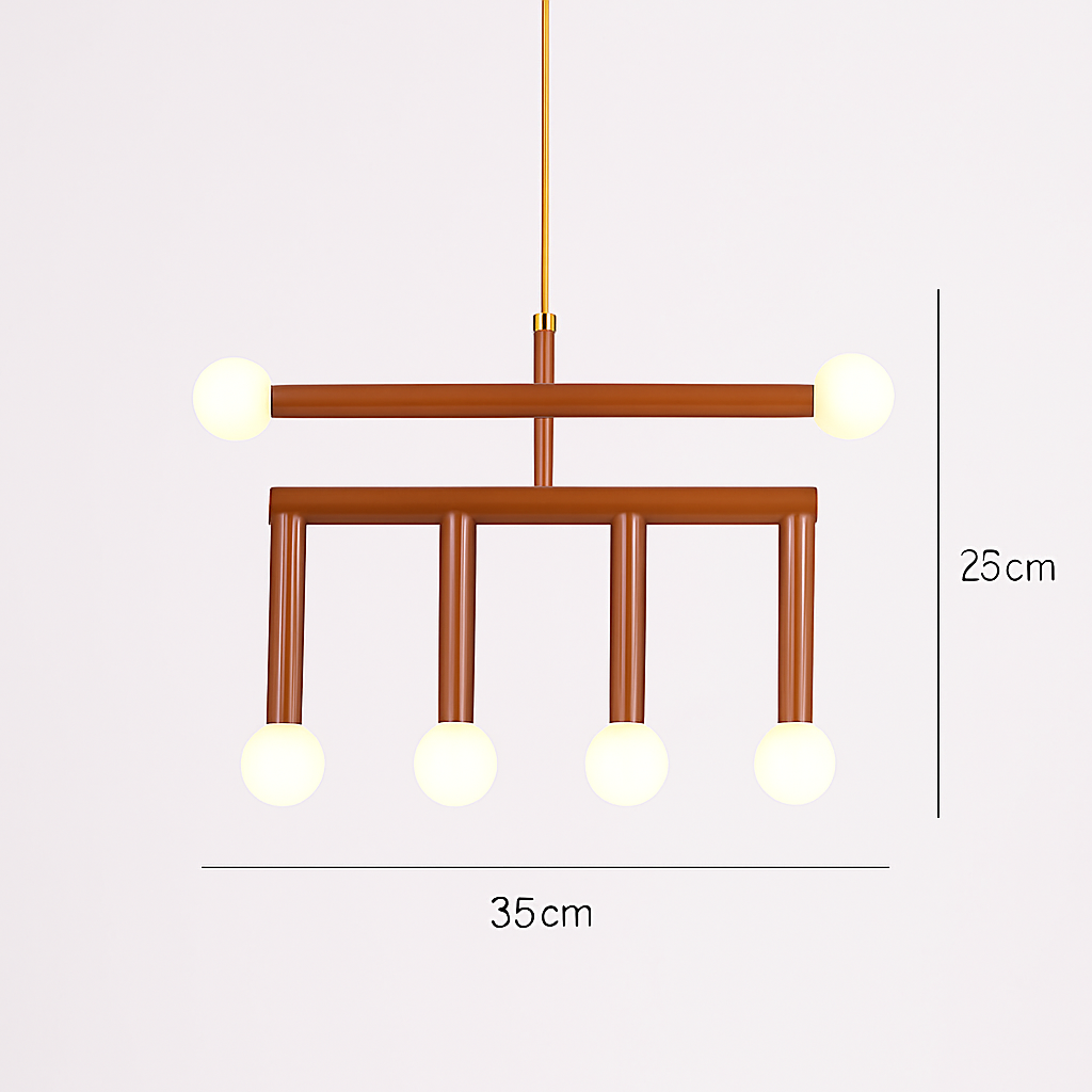 Lustre LED Arc-en-ciel Design Métal Coloré