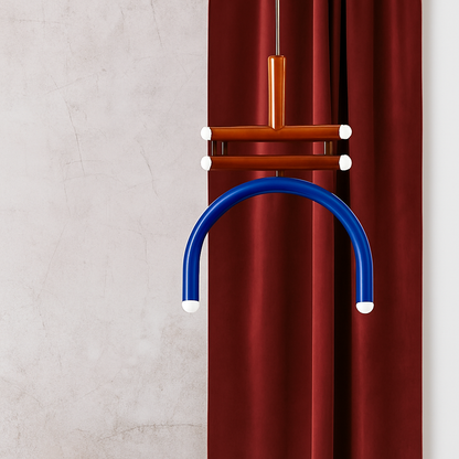 Lustre LED Arc-en-ciel Design Métal Coloré