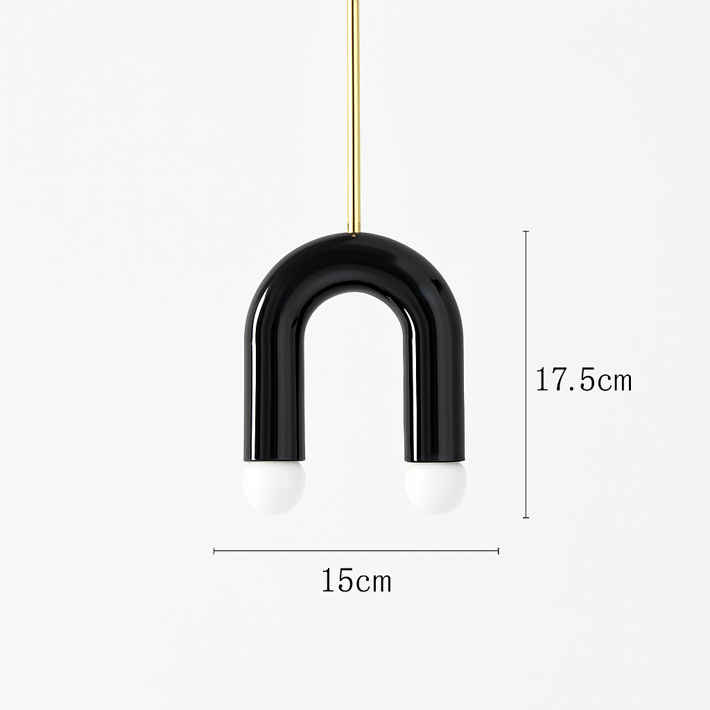 Lustre LED Arc-en-ciel Design Métal Coloré