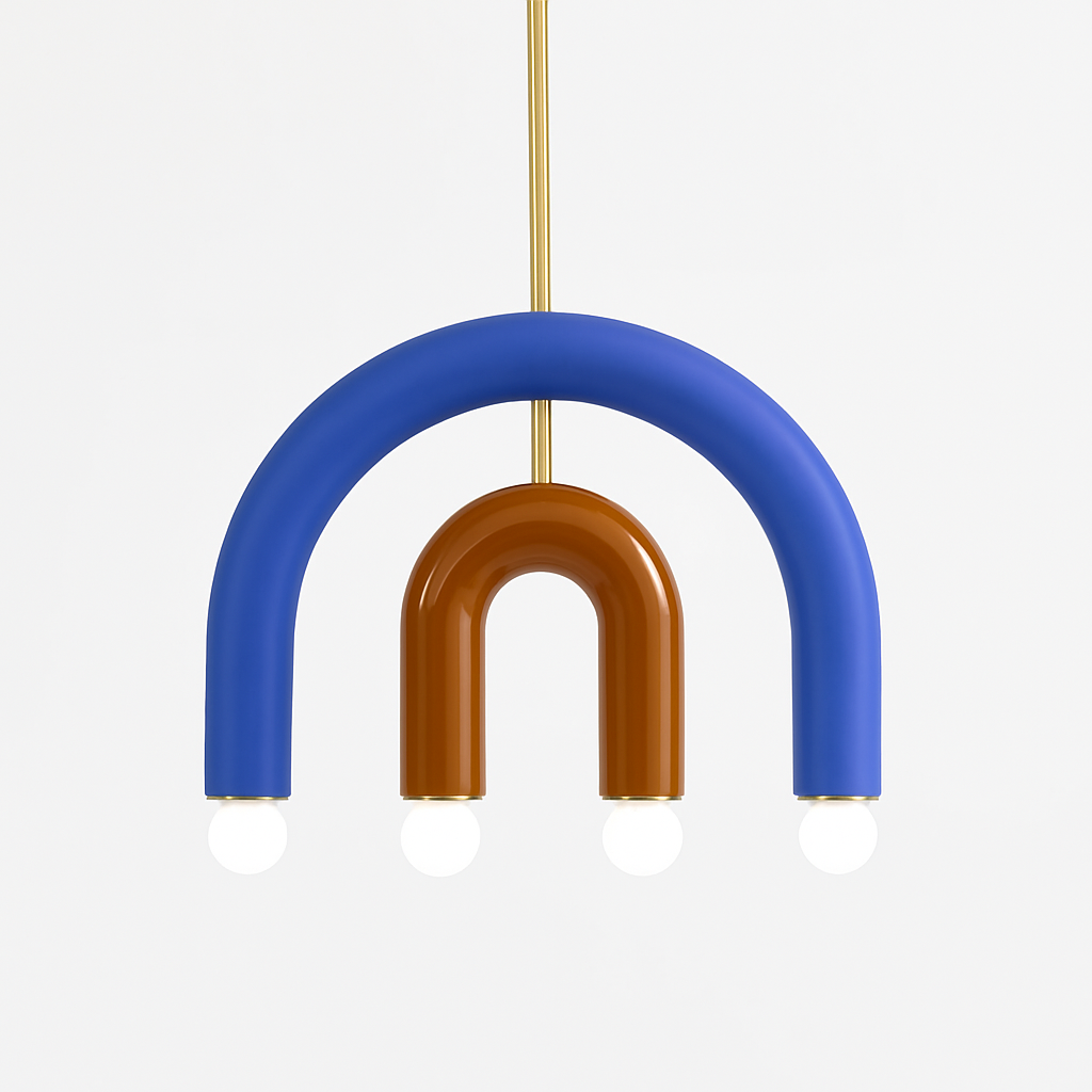 Lustre LED Arc-en-ciel Design Métal Coloré