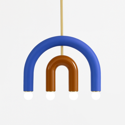 Lustre LED Arc-en-ciel Design Métal Coloré