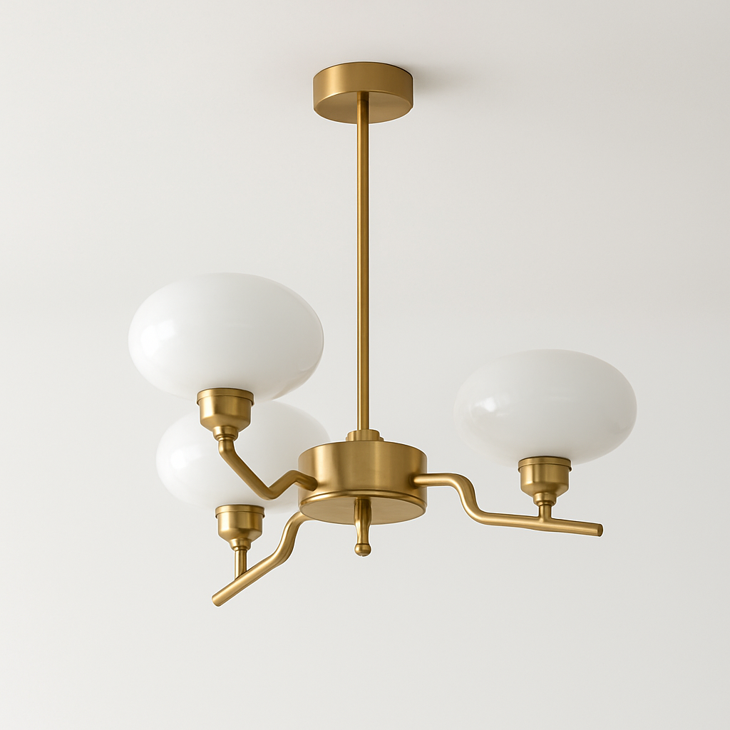 Lustre Bauhaus Verre Art Déco Moderne
