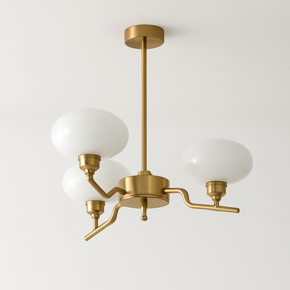 Lustre Bauhaus Verre Art Déco Moderne