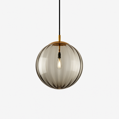 Lustre Boule Verre Grain d'Eau Scandinave LED