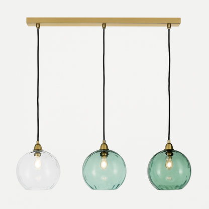 Lustre Boule Verre Grain d'Eau Scandinave LED