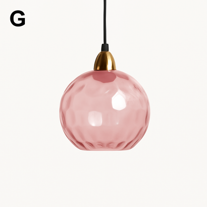 Lustre Boule Verre Grain d'Eau Scandinave LED
