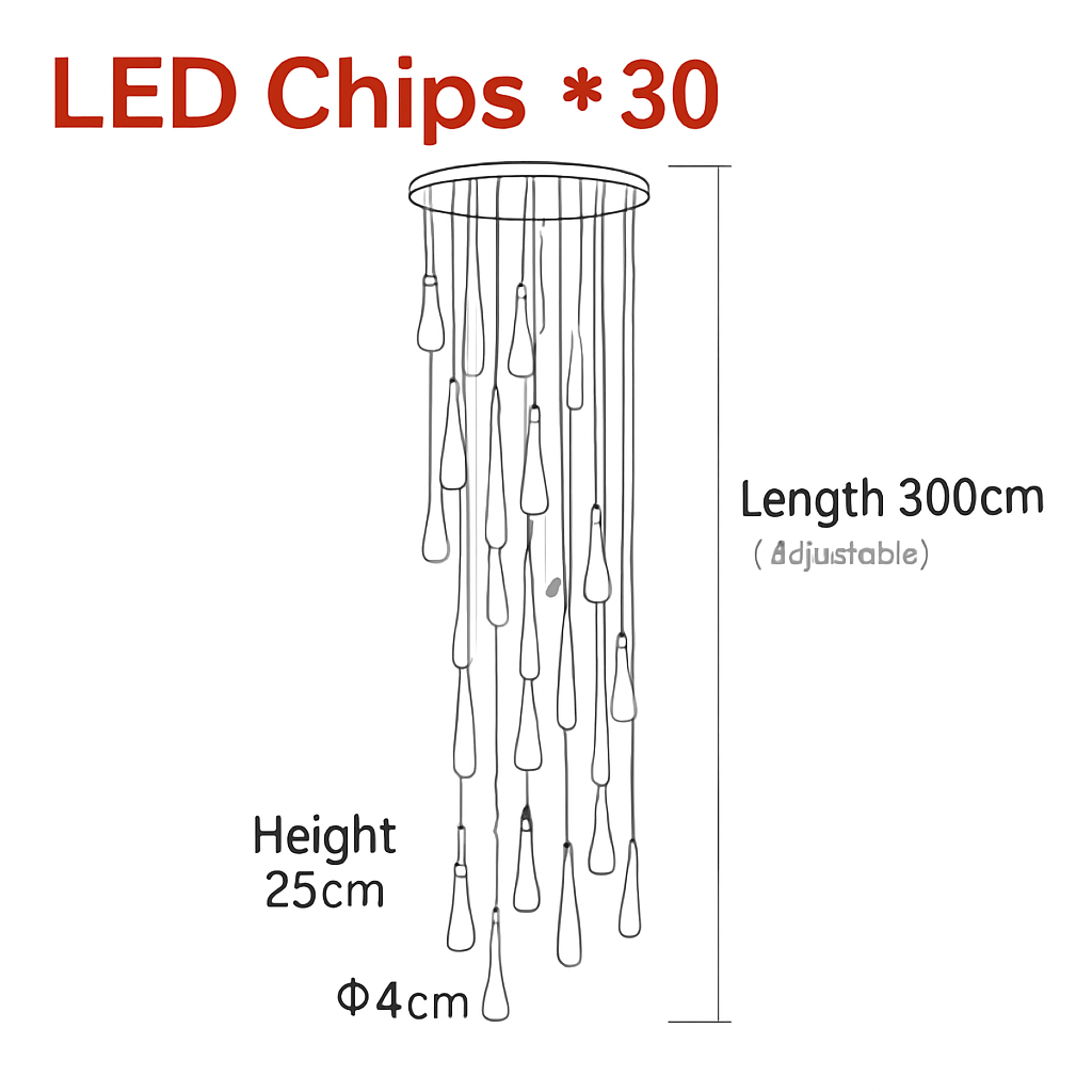 Lustre Goutte d'Eau Dorée Cristal Art Déco HomeLover