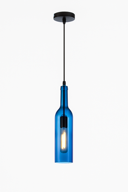Lustre Bouteille de Vin Design Verre & Fer