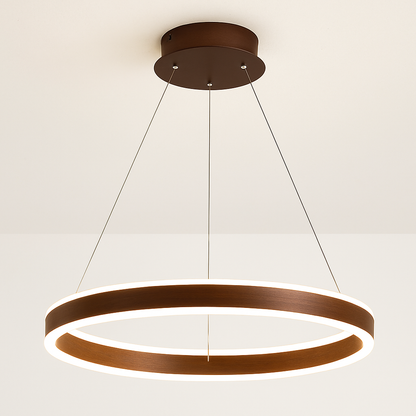 Lustre LED Anneau Moderne Chrome Poli