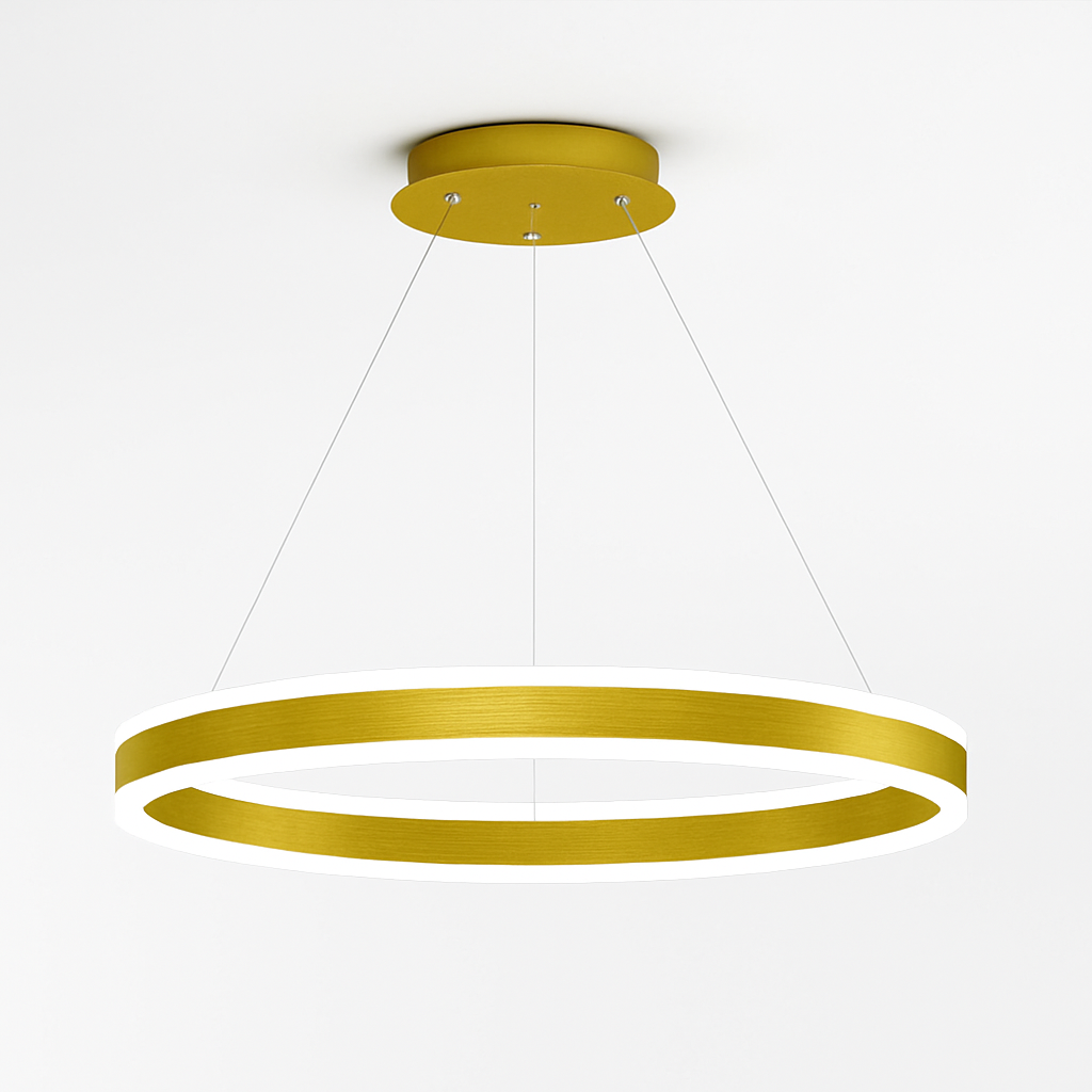 Lustre LED Anneau Moderne Chrome Poli