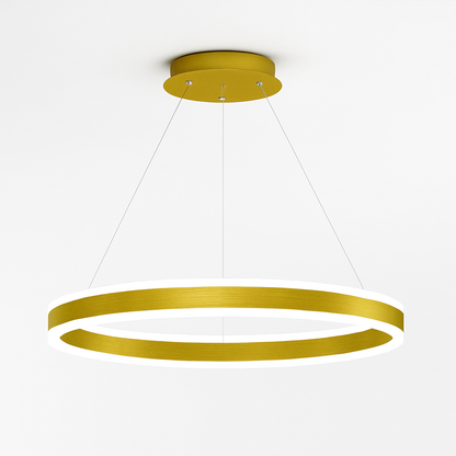 Lustre LED Anneau Moderne Chrome Poli