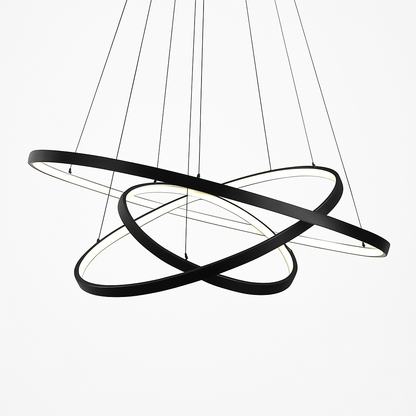 Lustre LED Design Anneaux Suspendus