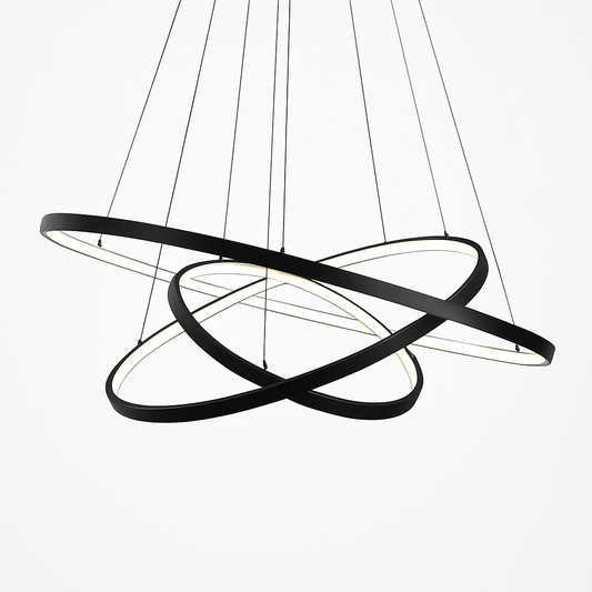 Lustre LED Design Anneaux Suspendus