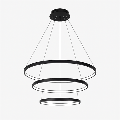 Lustre LED Design Anneaux Suspendus