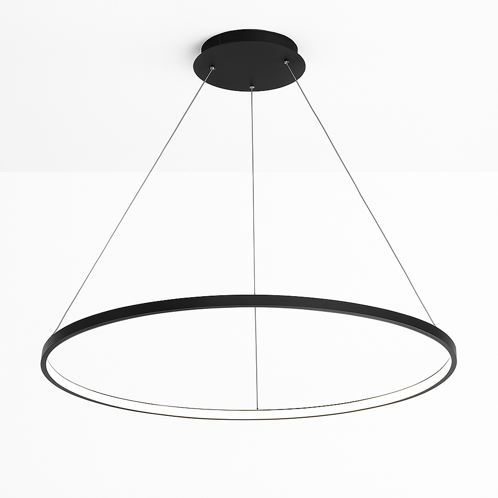 Lustre LED Design Anneaux Suspendus