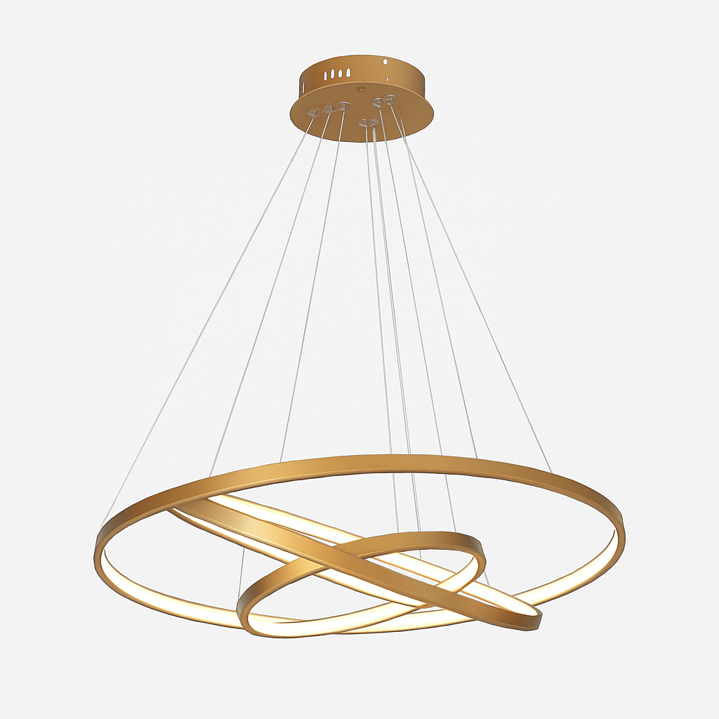Lustre Design LED Anneaux Imbriqués