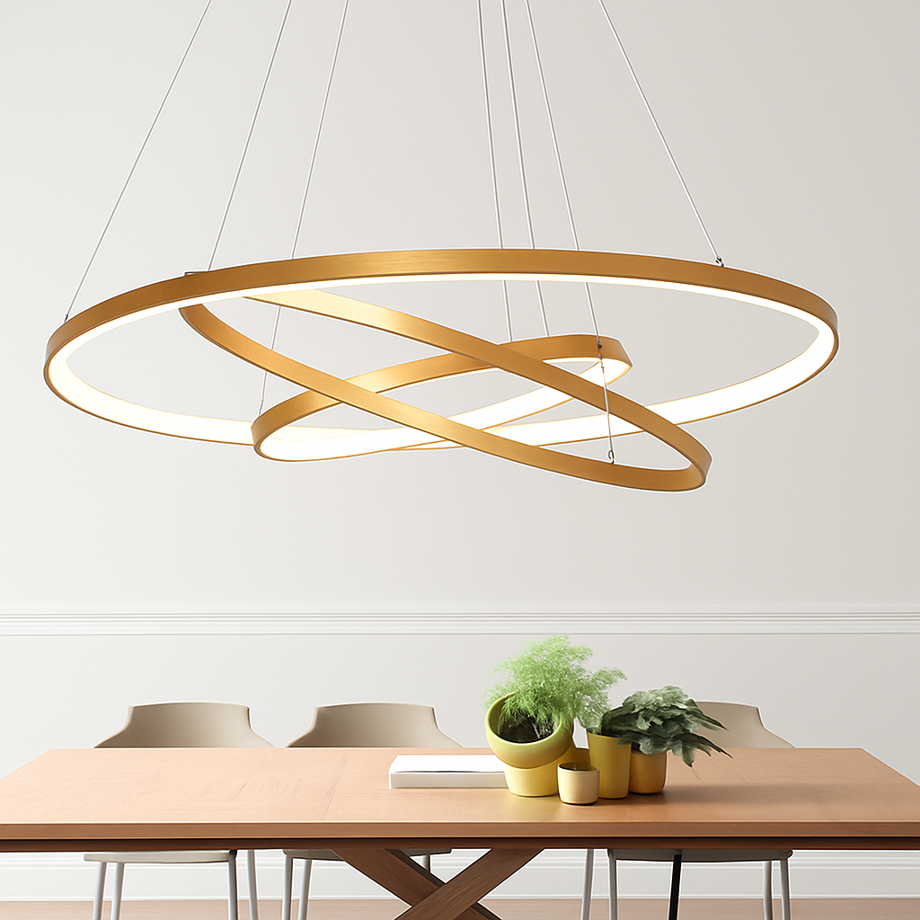 Lustre Design LED Anneaux Imbriqués