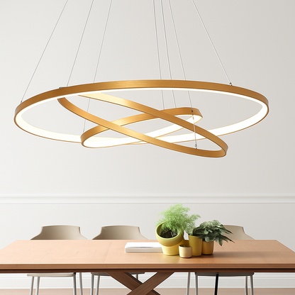 Lustre Design LED Anneaux Imbriqués