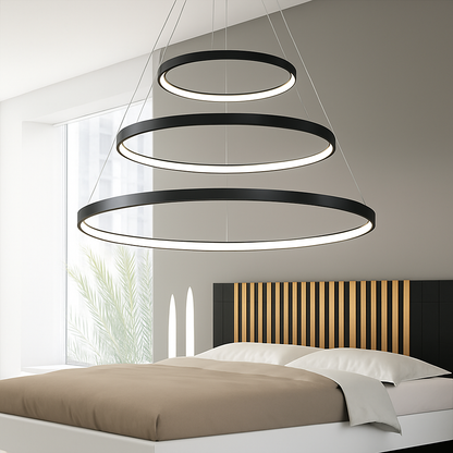 Lustre Design LED Anneaux Imbriqués