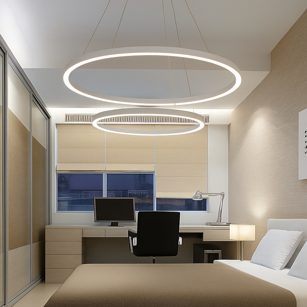 Lustre Design LED Anneaux Imbriqués