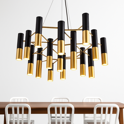 Lustre Design Italy Métal Noir & Doré
