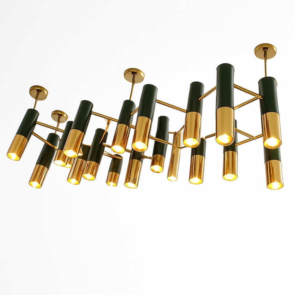 Lustre Design Italy Métal Noir & Doré