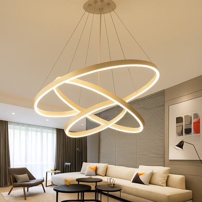 Lustre Design Cercles Entrelacés - Moderne & Élégant