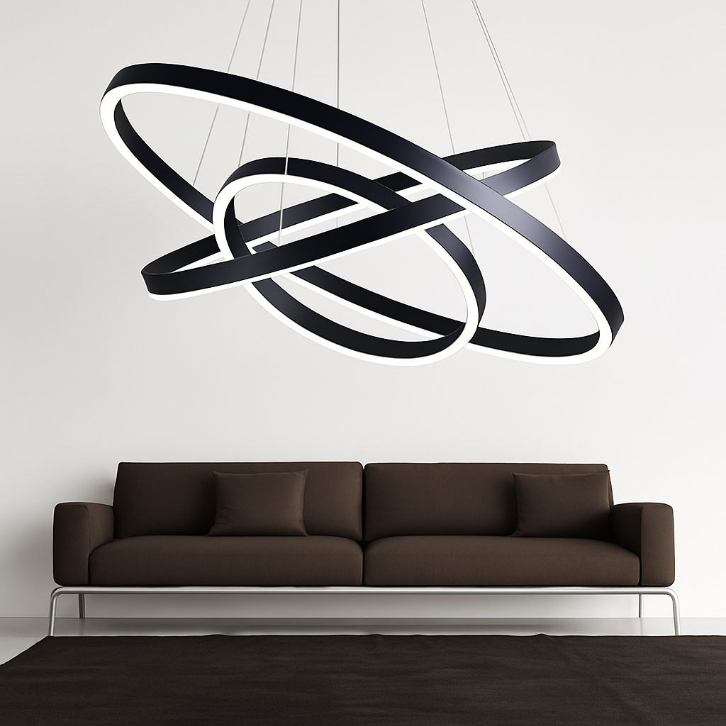 Lustre Design Cercles Entrelacés - Moderne & Élégant