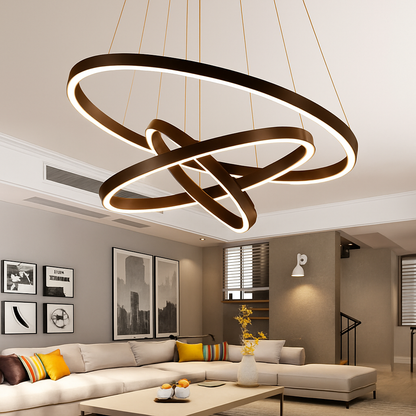 Lustre Design Cercles Entrelacés - Moderne & Élégant