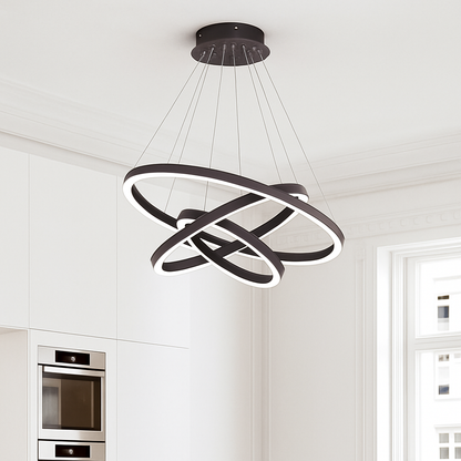 Lustre Design Cercles Entrelacés - Moderne & Élégant