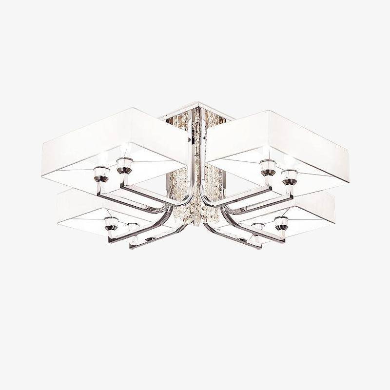 Lustre Design Cristal & Chrome - Élégance Lumineuse