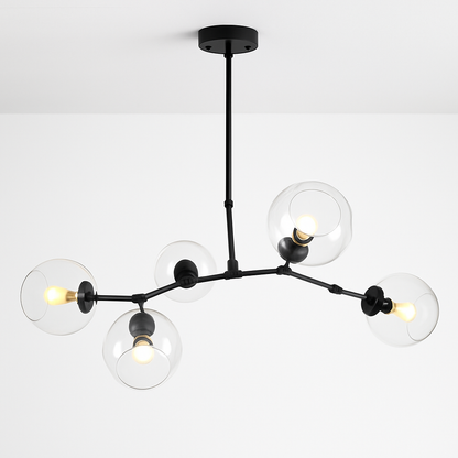 Lustre Design Doré Lindsey XXL Verre & Métal