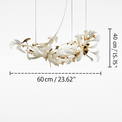 Lustre Design Céramique Dorée Naturelle