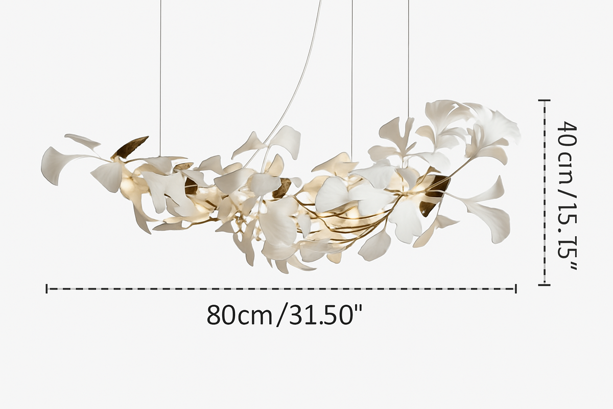 Lustre Design Céramique Dorée Naturelle