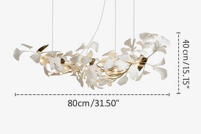 Lustre Design Céramique Dorée Naturelle